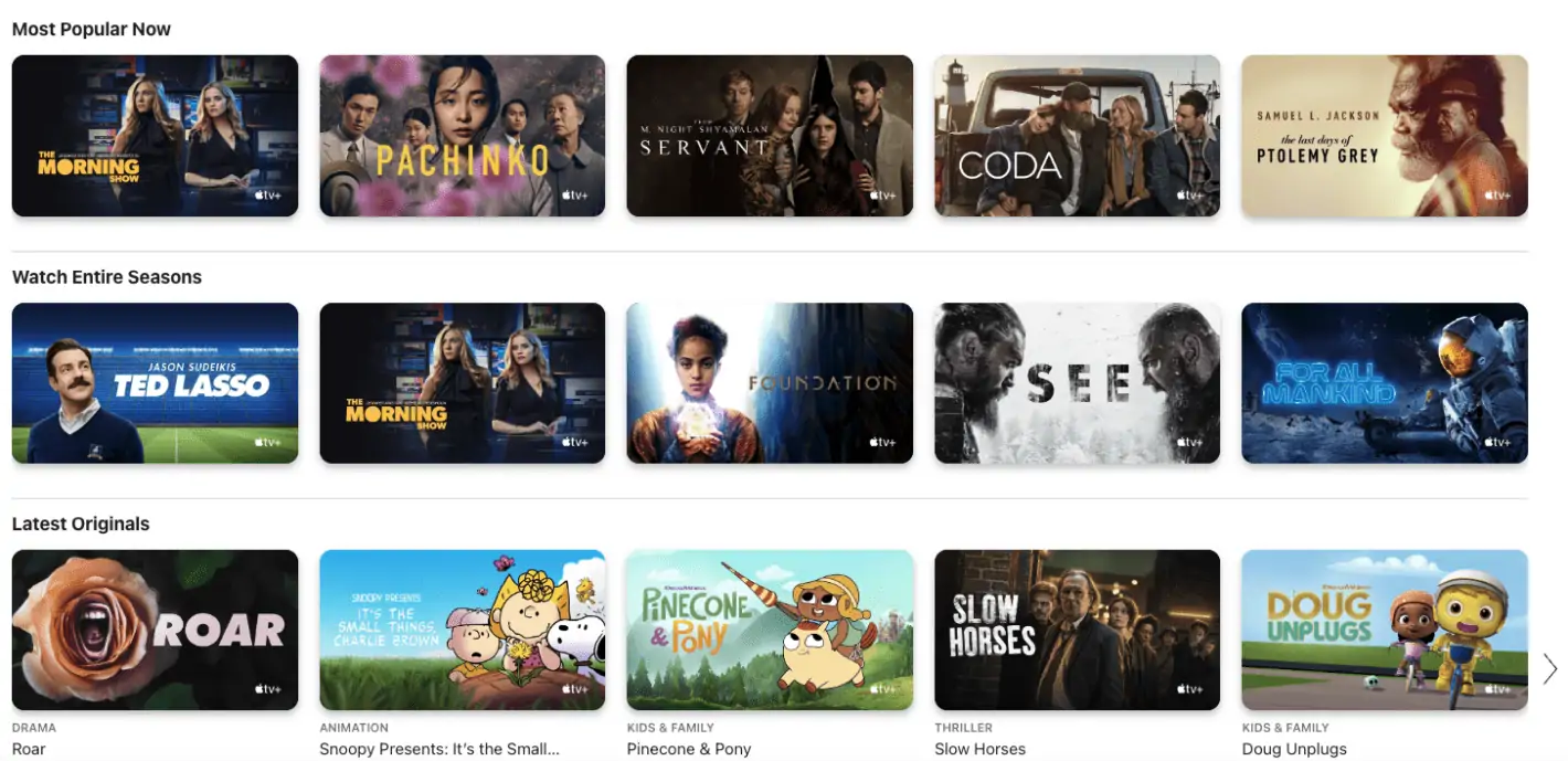 apple tv plus émissions