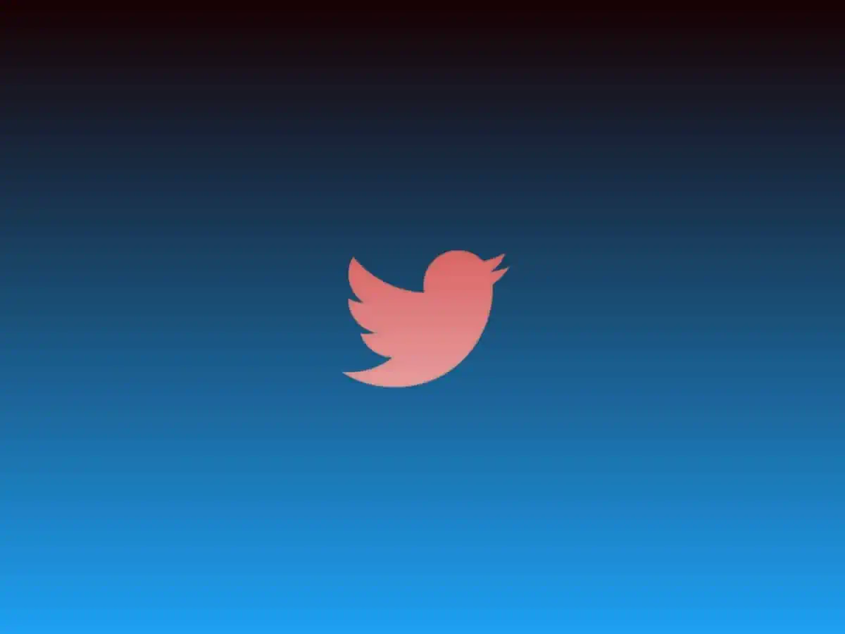 Image superposée du logo Twitter rouge 101
