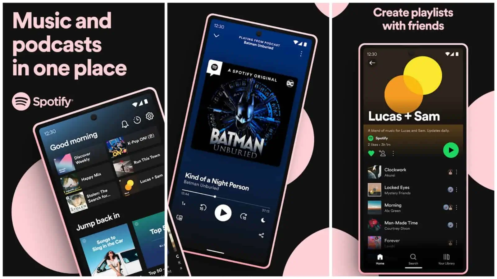 Image de la grille de l'application Spotify 2022