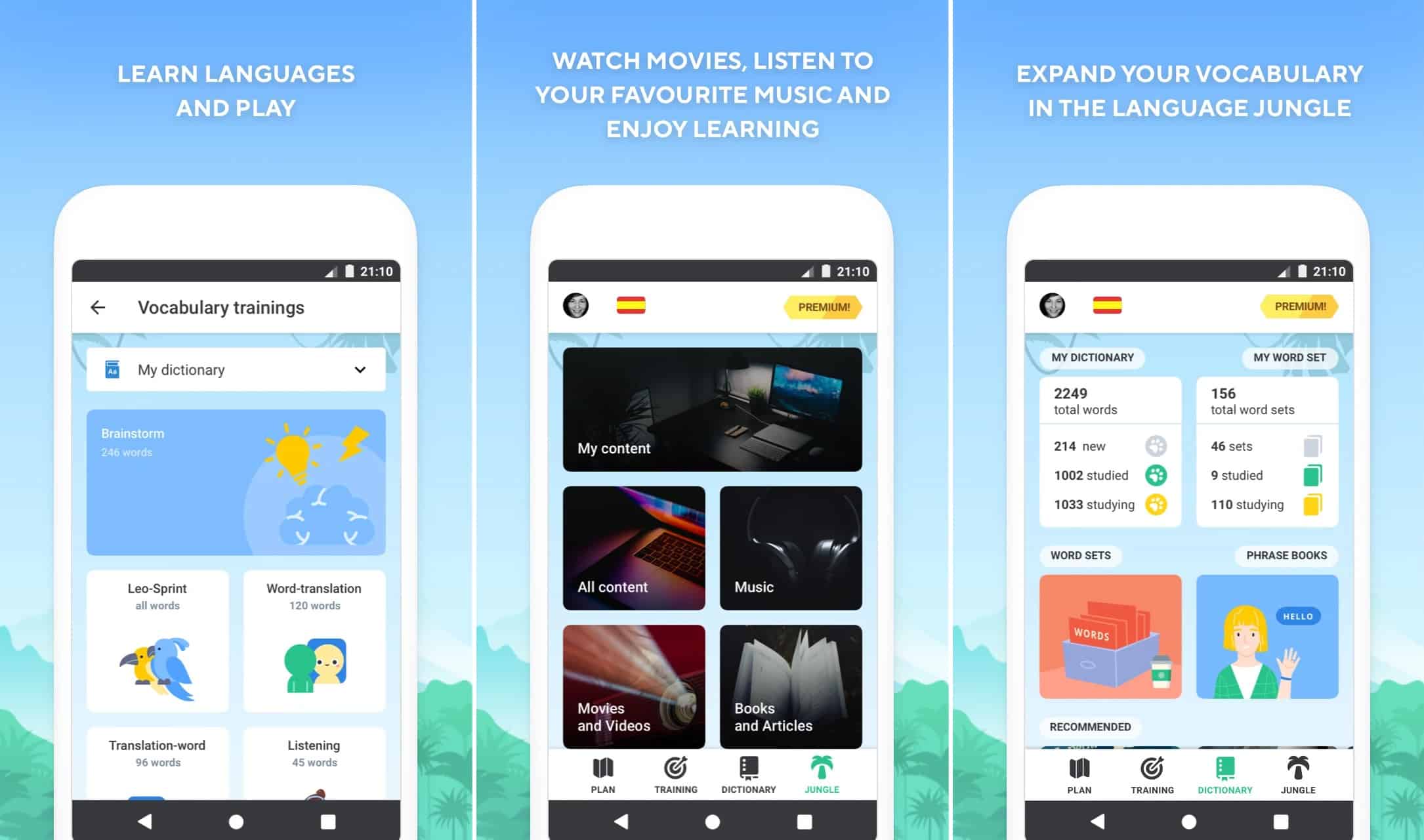 Lingualeo meilleures applications Android d'apprentissage des langues