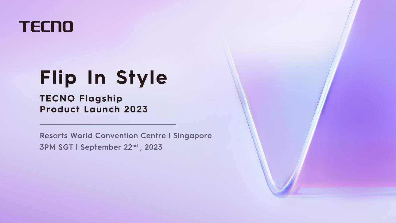 Annonce de l'événement de lancement du Tecno Phantom V Flip