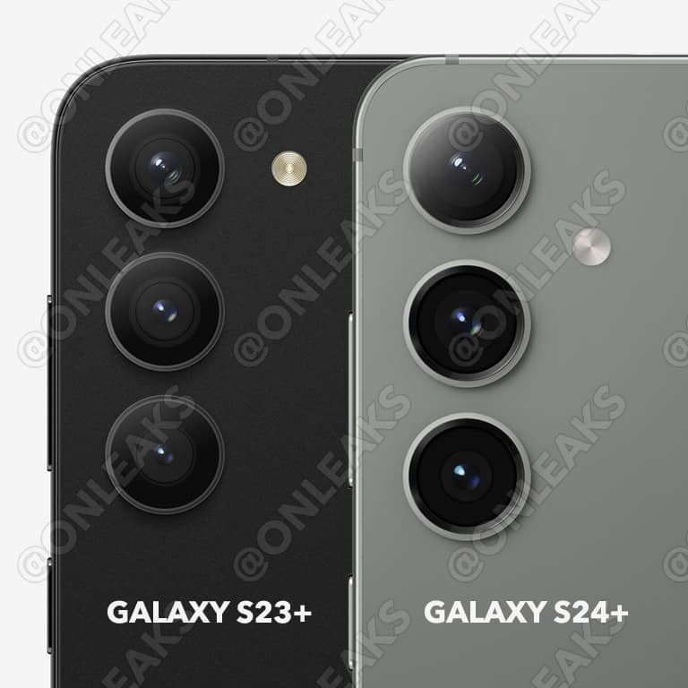 Comparaison de conception du Samsung Galaxy S23 Plus S24 Plus 1