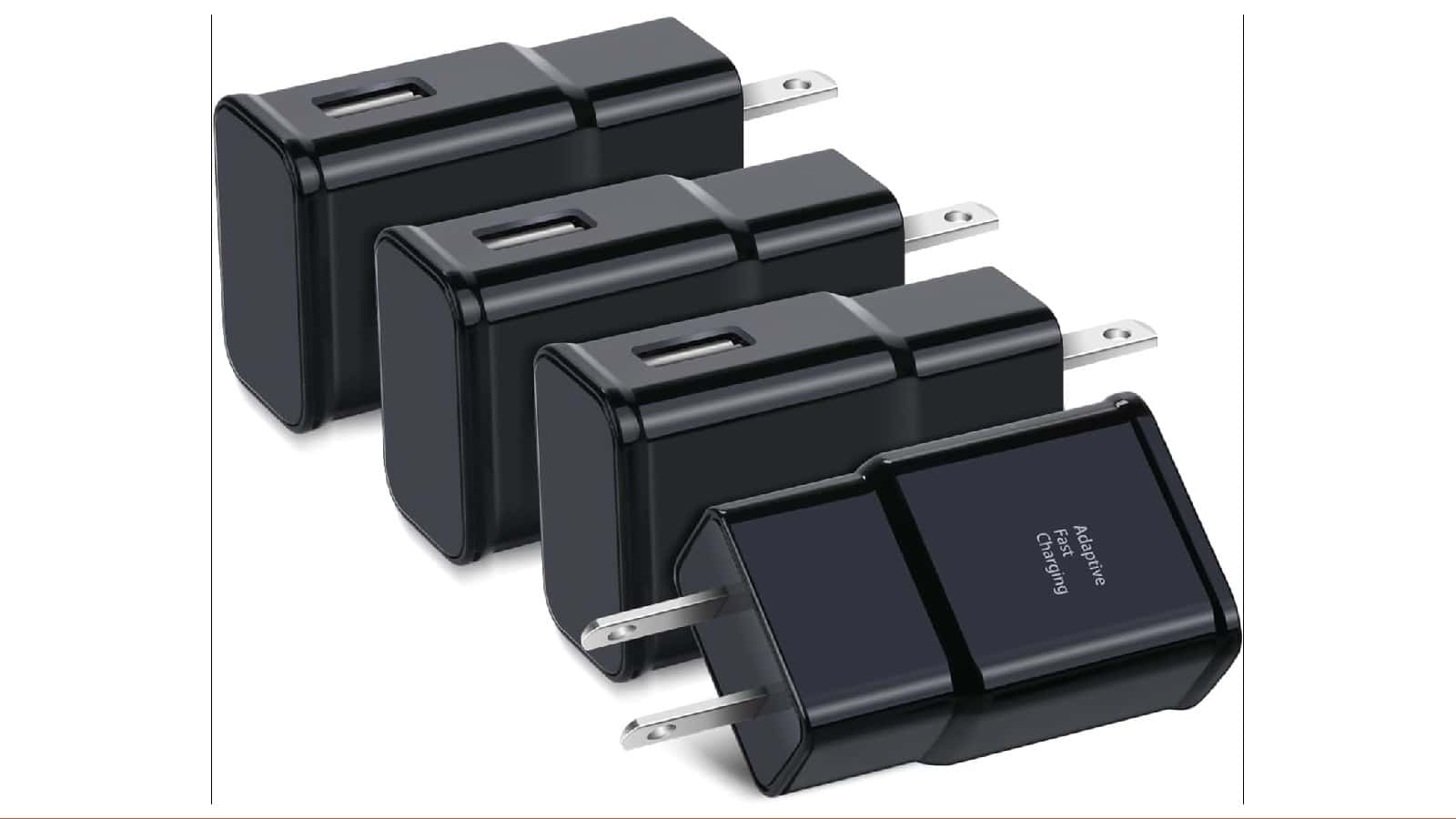 Pack de 4 chargeurs muraux USB adaptatifs à charge rapide Qihop