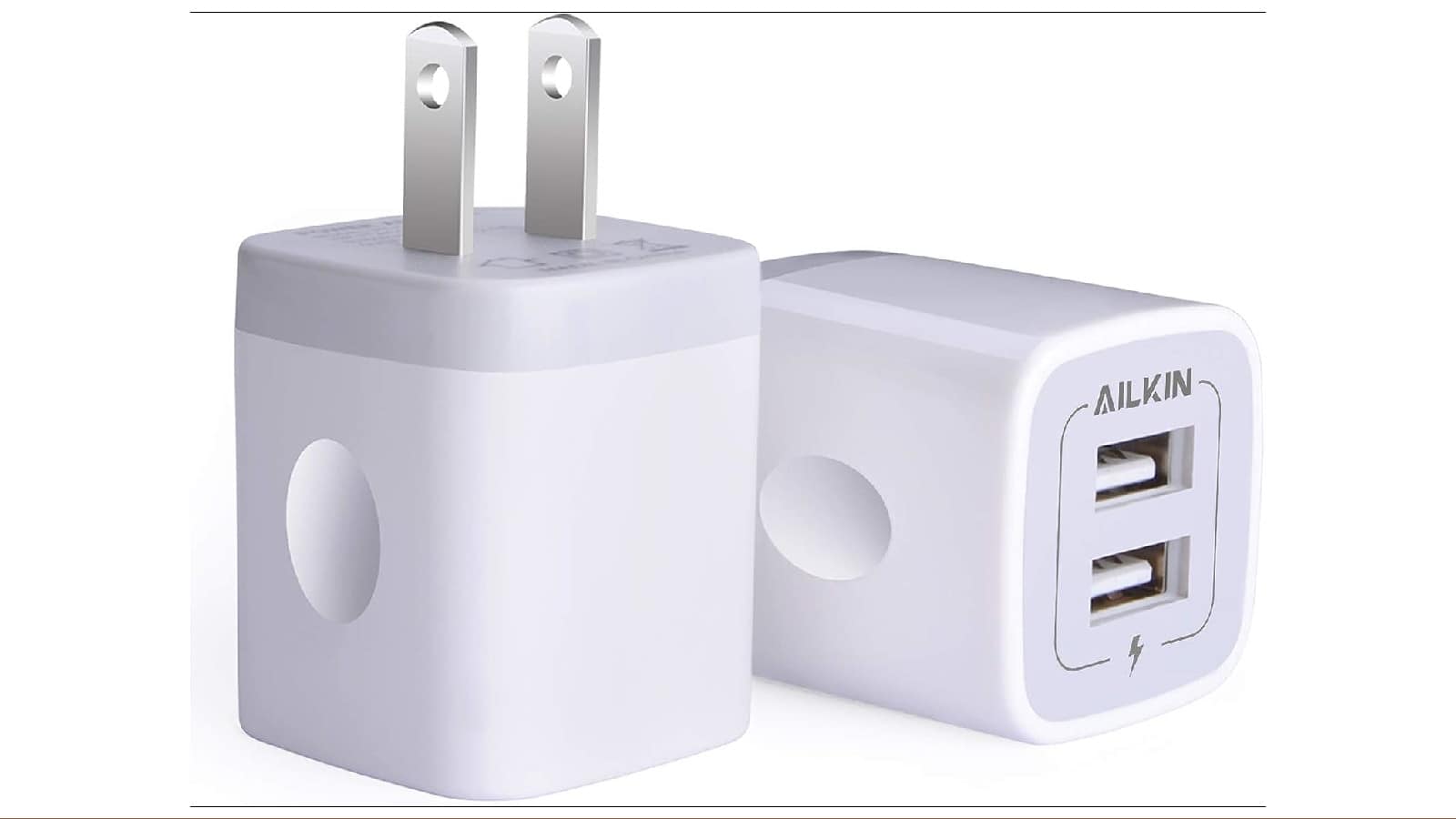 Lot de 2 chargeurs muraux USB AILKIN
