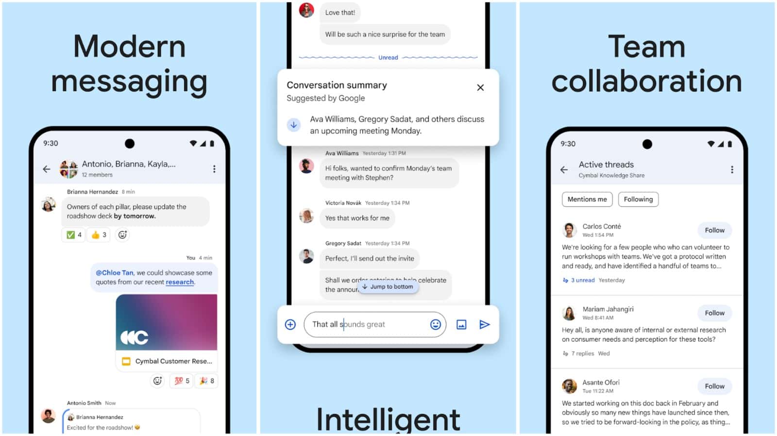 Image de l'application Android Google Chat 2024