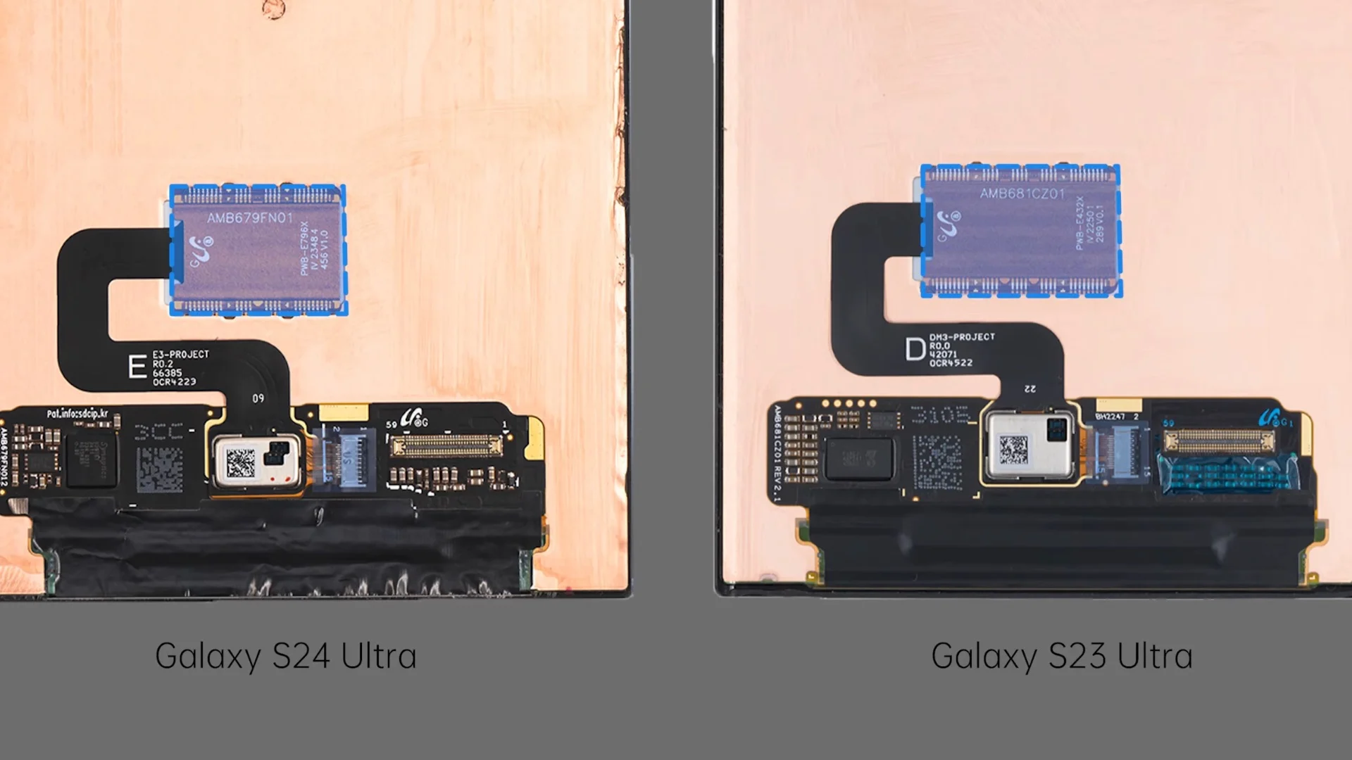 Scanner d'empreintes digitales Galaxy S24 Ultra vs Galaxy S23 Ultra