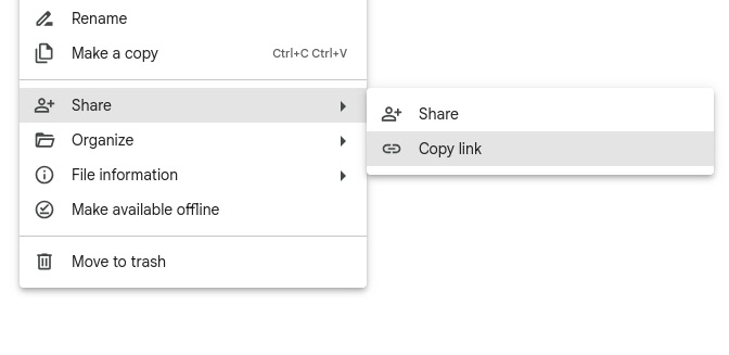 Partage de documents Google