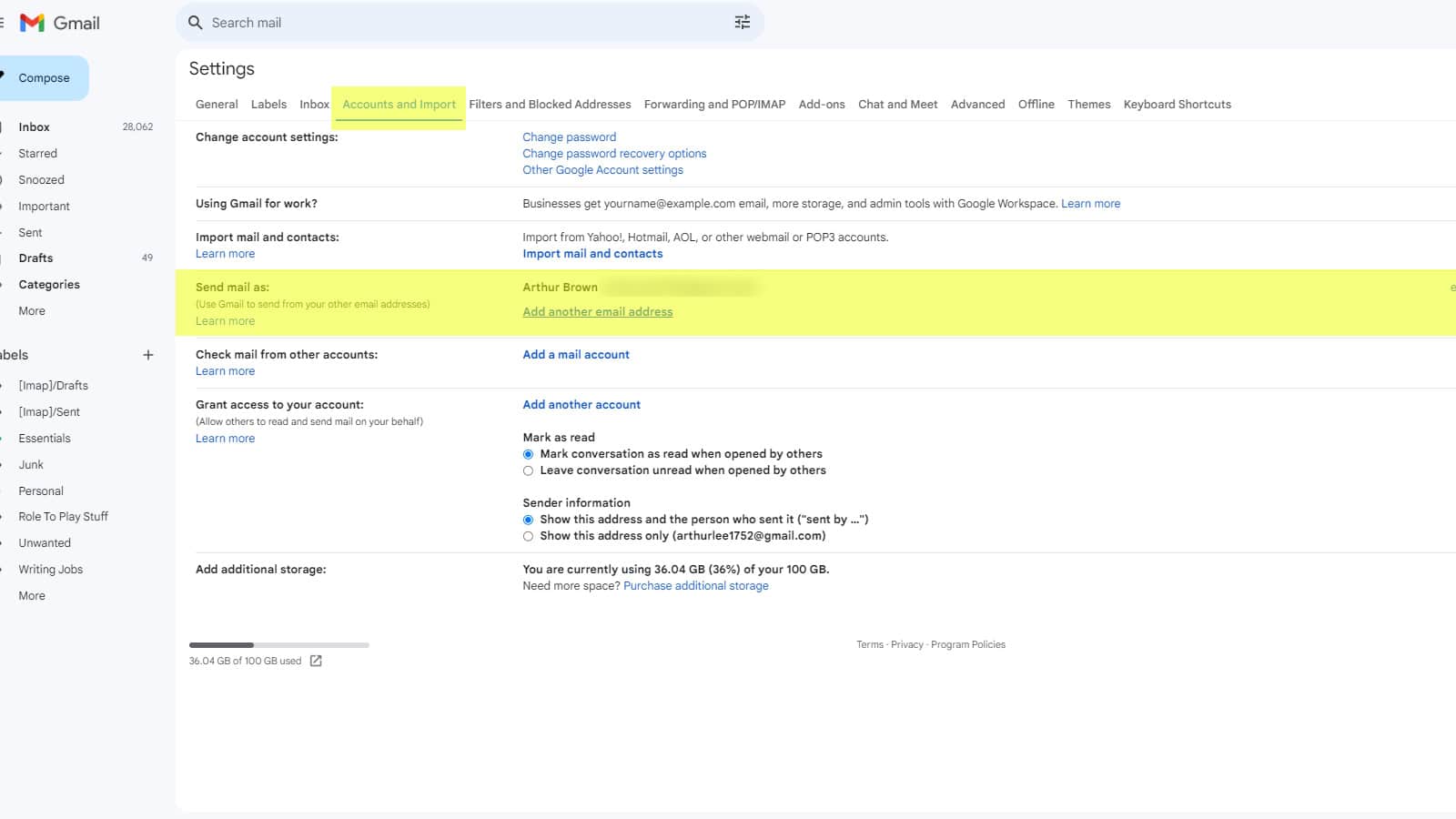 Modifier le nom d'affichage Gmail (2)