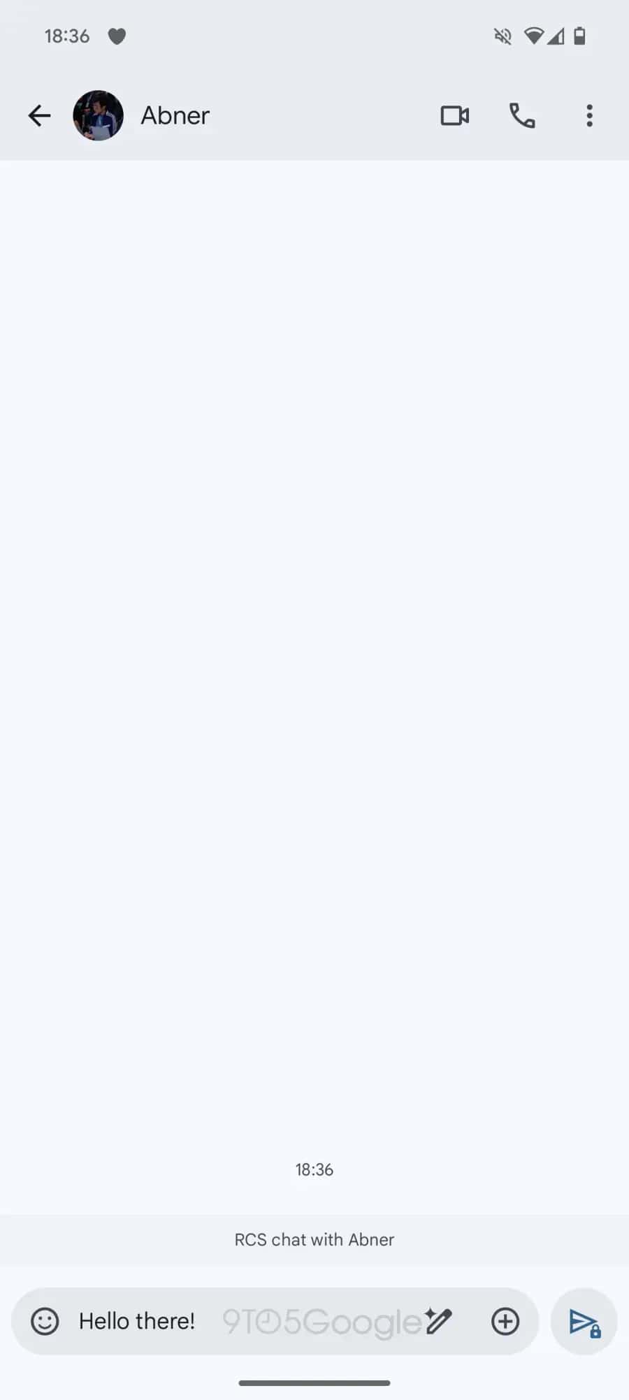 Champ de texte sur une seule ligne de Google Messages