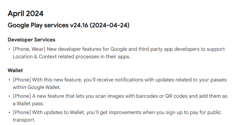 Améliorations des notifications de Google Wallet
