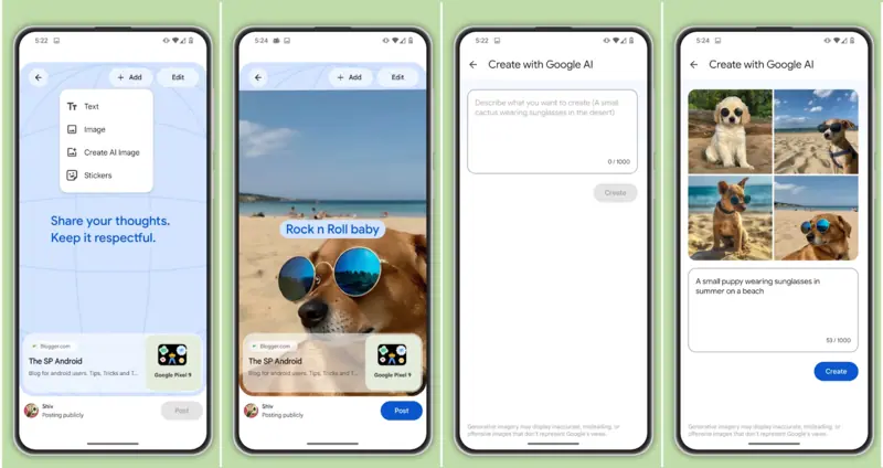 Images d'arrière-plan optimisées par l'IA pour Notes de la recherche Google