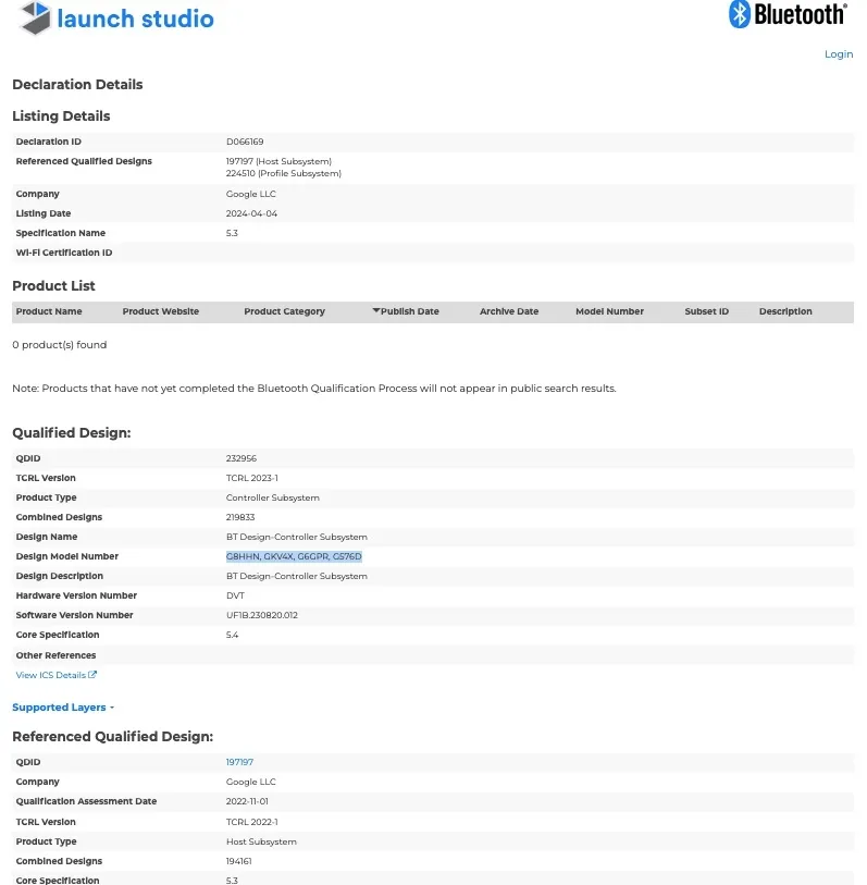 Pixel 8a SIG Bluetooth