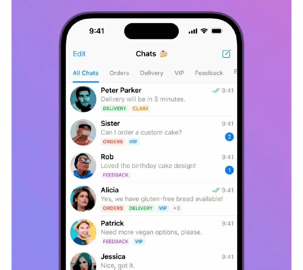 Balises de chat Telegram GIF