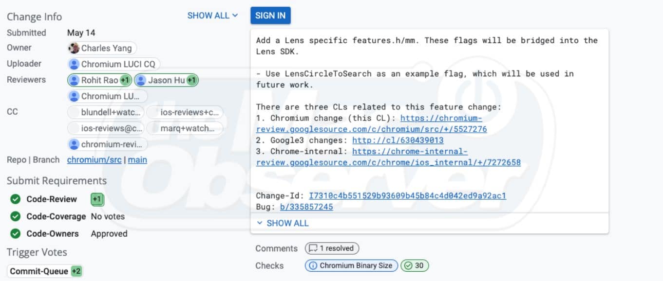 Google Chrome pour iOS apportera bientôt Circle à la recherche