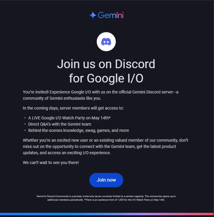 Google io Discord