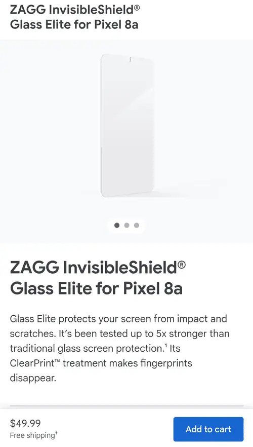 Protecteur d'écran Zagg pour Pixel 8a