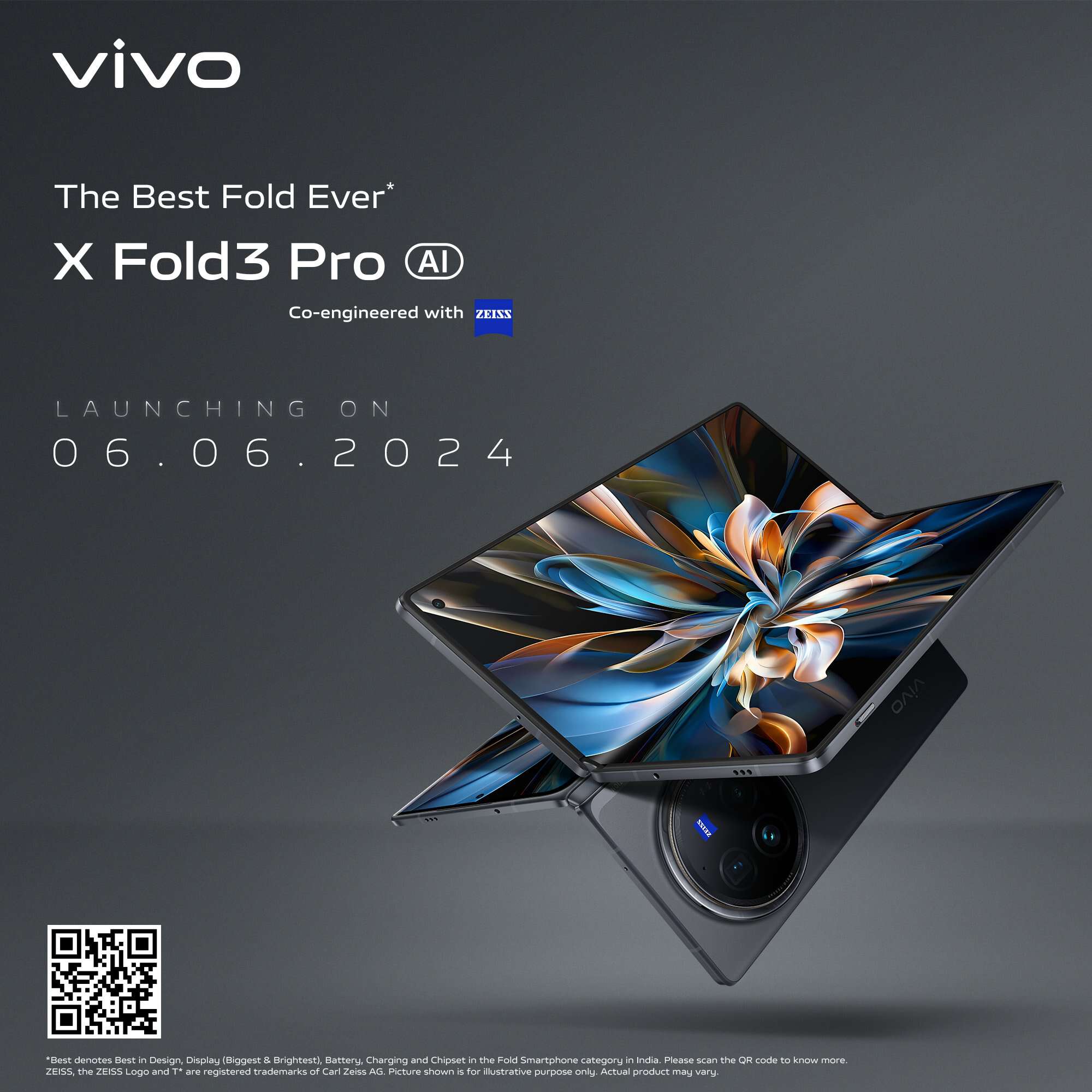 Annonce du lancement mondial du Vivo X Fold 3 Pro
