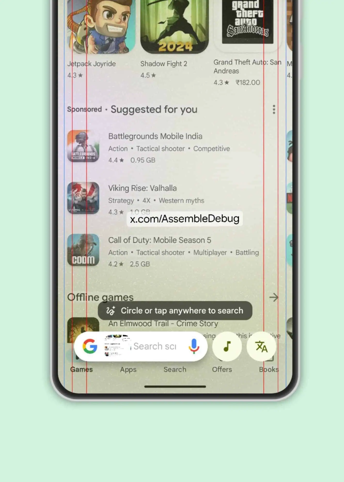 Icône audio Google Circle to Search
