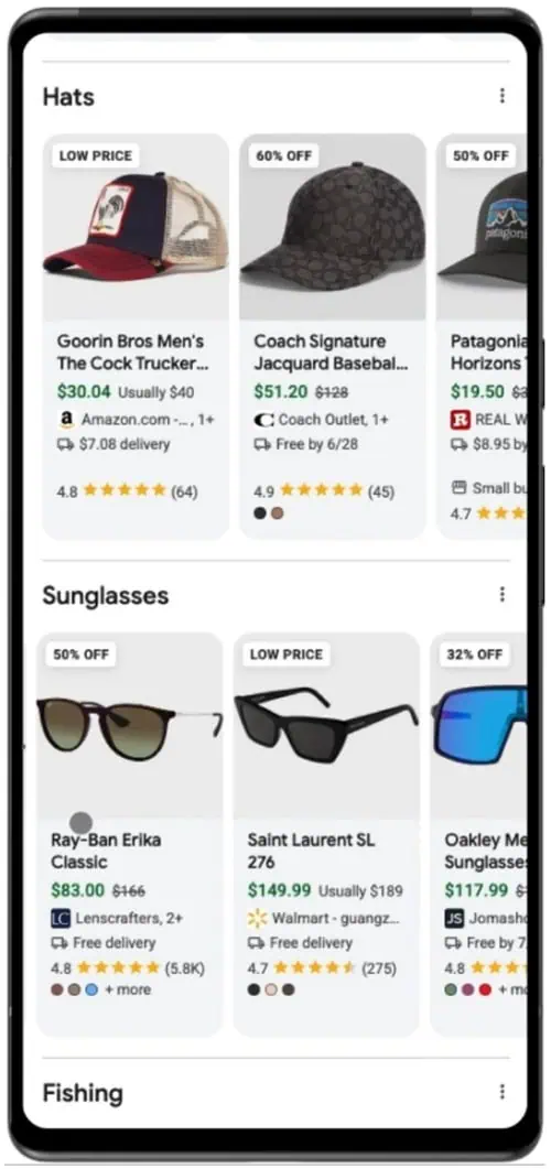Outils d'achat pour les soldes d'été de Google 1