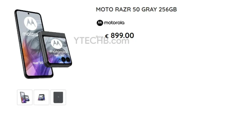 Fuite de prix du Motorola Razr 50 1