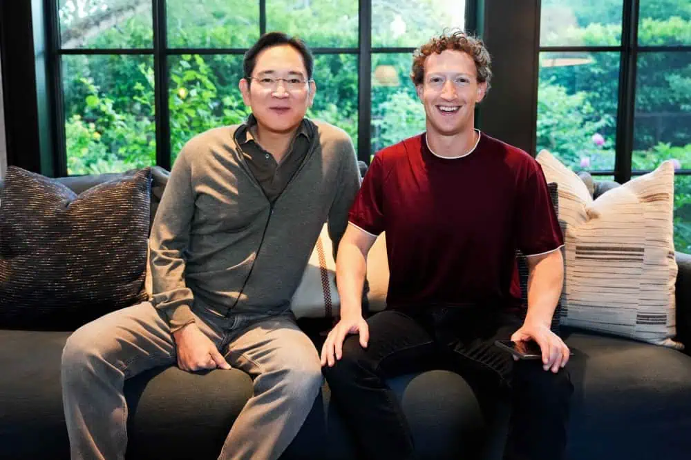 Lee Jae, président de Samsung, et Mark Zuckerberg, PDG de Meta