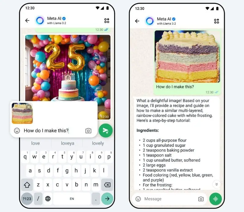 Méta IA répondant aux requêtes liées aux images