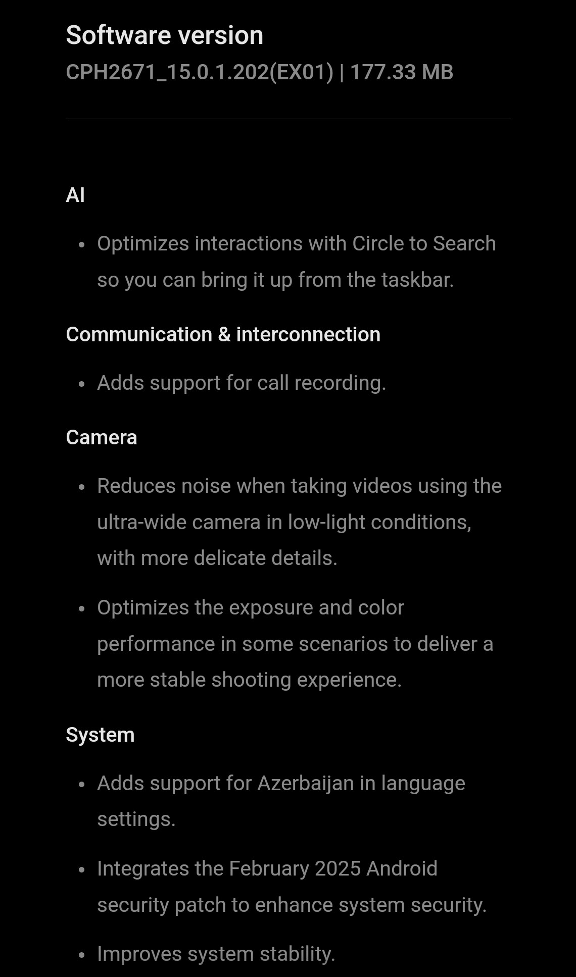 Oppo Find N5 Fin février 2025 Mise à jour