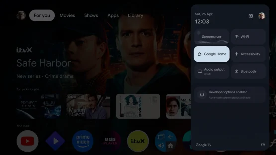 Chromecast Google TV Home Pannel 2