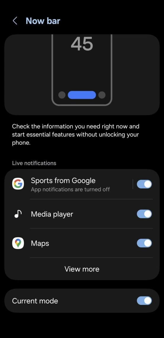 Maintenant, barre une ui 7 paramètres 5 à l'échelle
