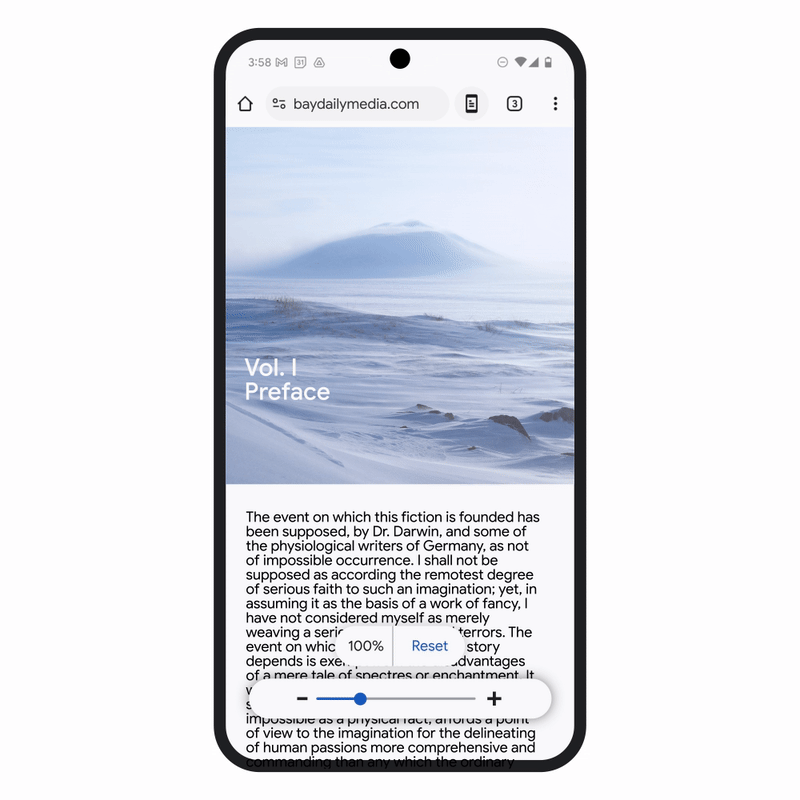 Chrome Page Zoom Mobile