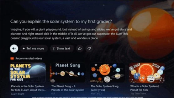 Gemini répondant à un sujet dans Google TV (1)