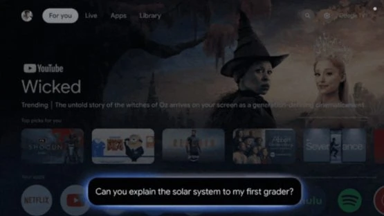 Gemini répondant à un sujet dans Google TV