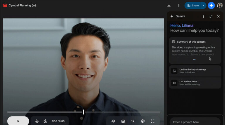 Gemini dans Google Drive peut désormais analyser des vidéos