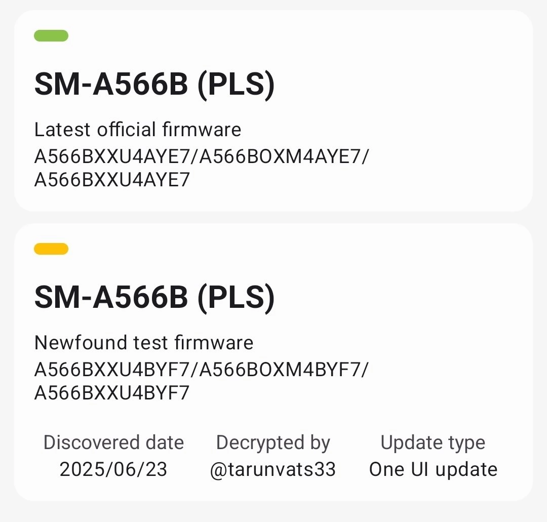 Galaxy A56 Android 16 One UI 8 Test