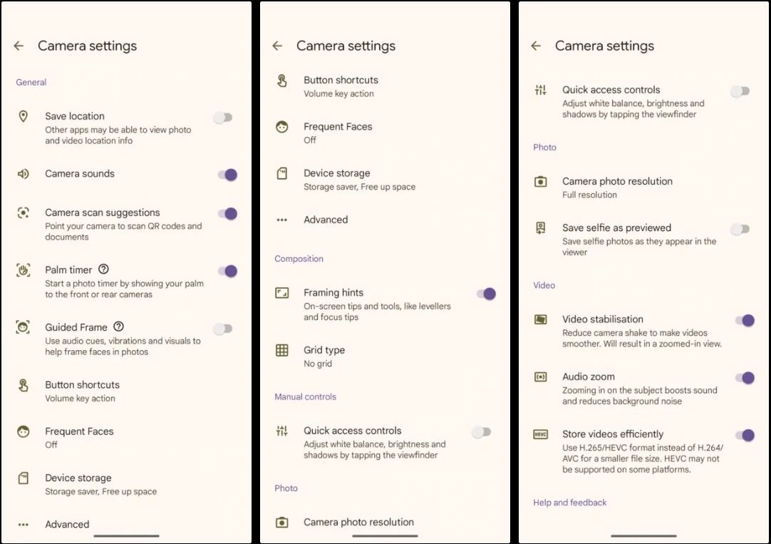 Google Pixel Camera Current UI