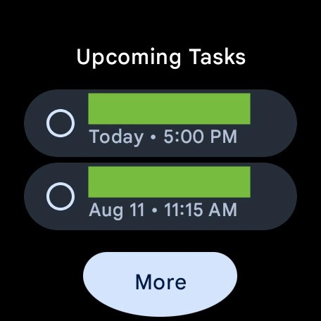 Matériau 3 Expressif Google Calendar Wear OS 1