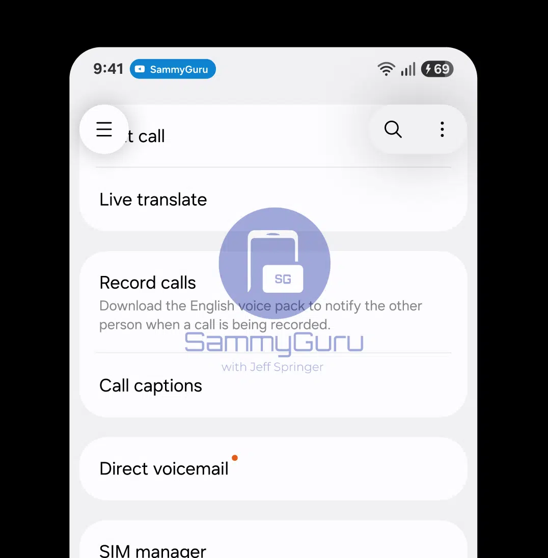 Samsung One UI 8 5 Application de téléphone réorganisée 3