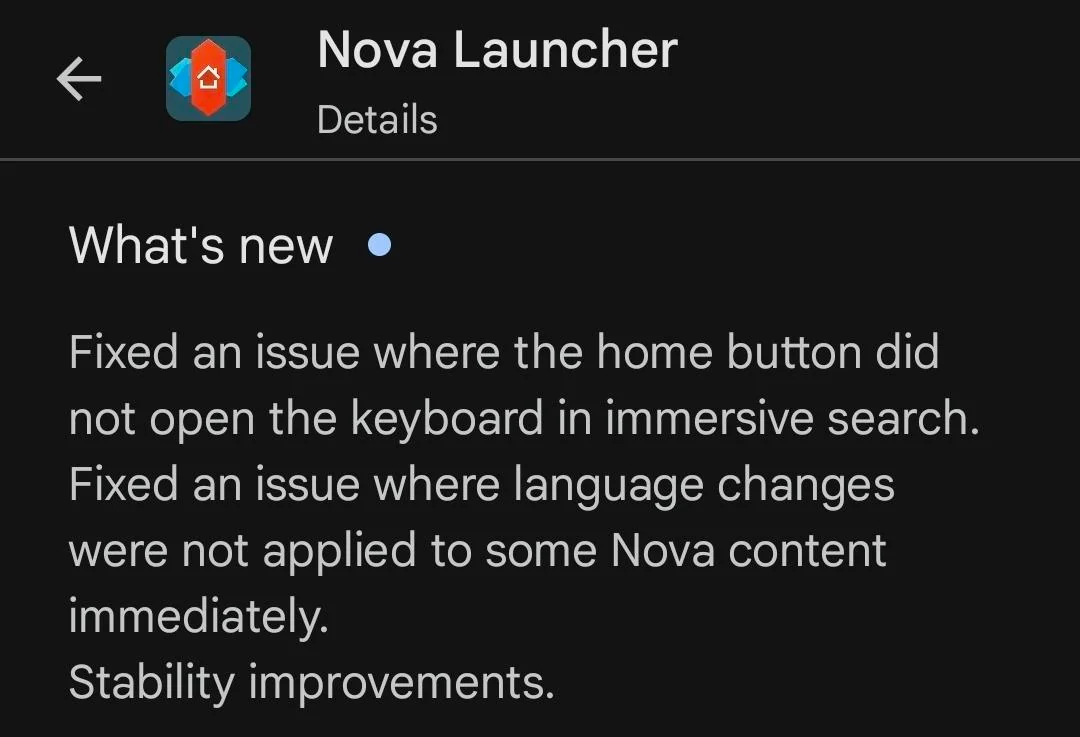 nova launcher v8 1 4 mise à jour de la version bêta