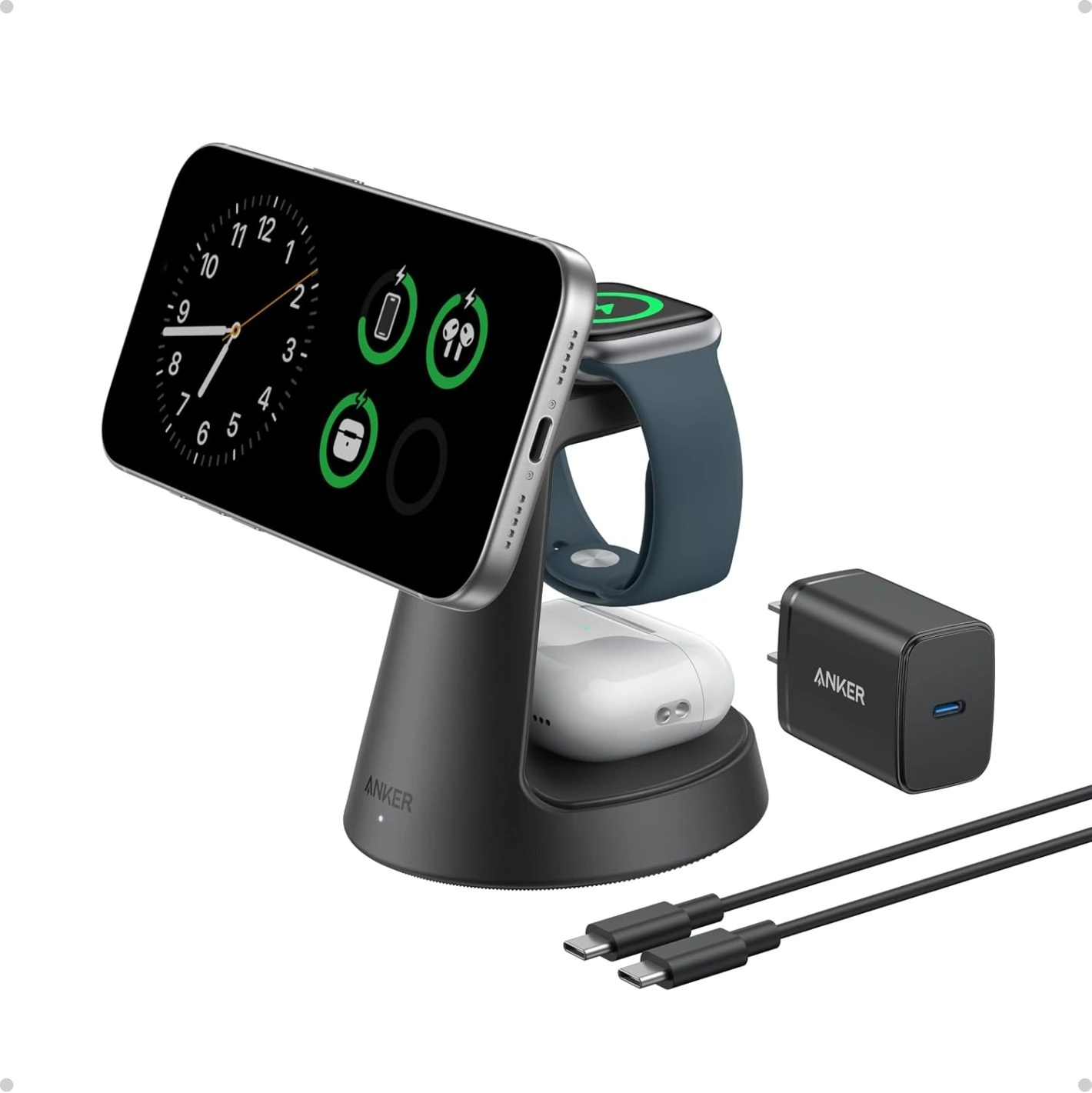 Station de recharge Anker MagGo 3 en 1 image 1