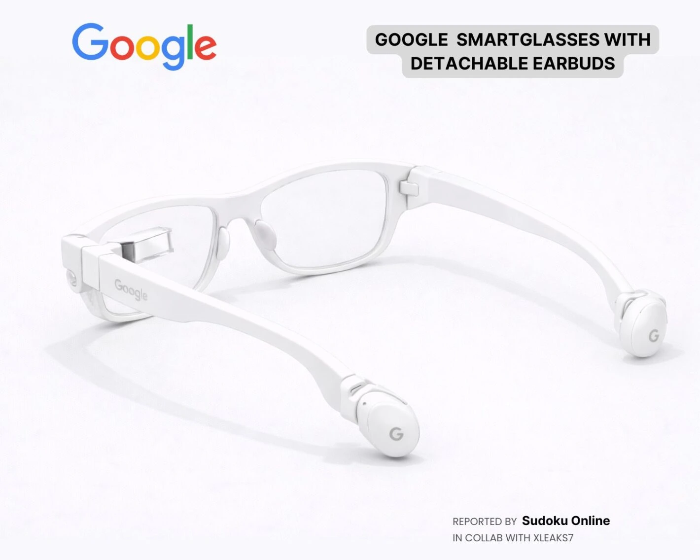 Lunettes intelligentes Google avec écouteurs détachables