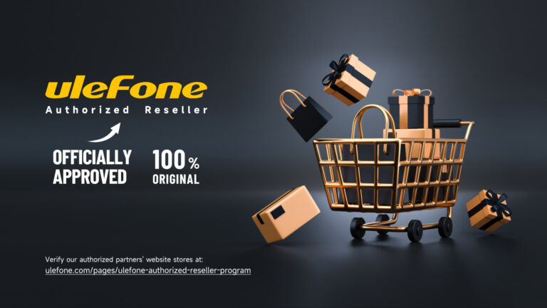 Le badge jaune d&rsquo;Ulefone garantit des téléphones robustes authentiques dans le monde entier