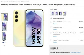 Samsung Galaxy A55 : prix 256 Go