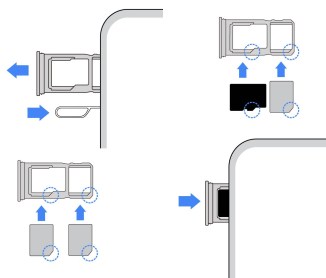 Insérer deux cartes SIM ou SIM + microSD