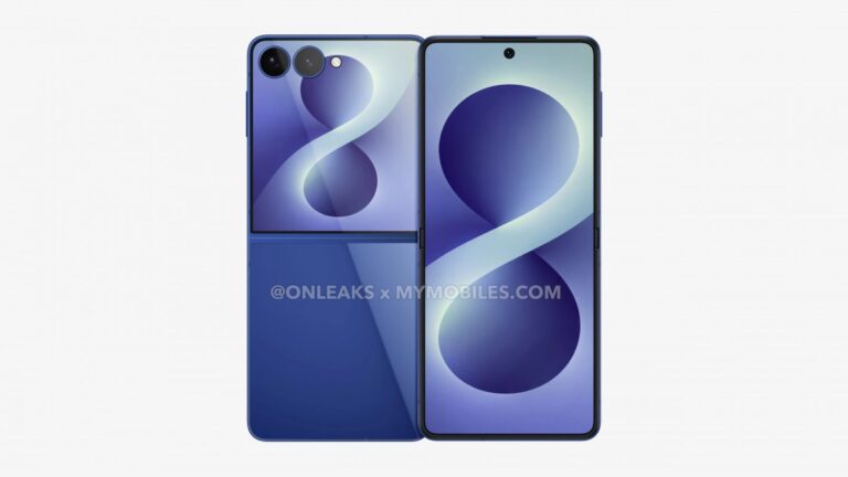 Fuite de rendu basée sur la CAO du Samsung Galaxy Z Flip8 montrant un design familier