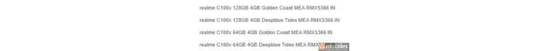 Realme C100x est également en route, premières fuites de détails