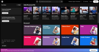 Spotify présente le centre de remise en forme avec des vidéos d&rsquo;entraînement guidées, en partenariat avec Peloton