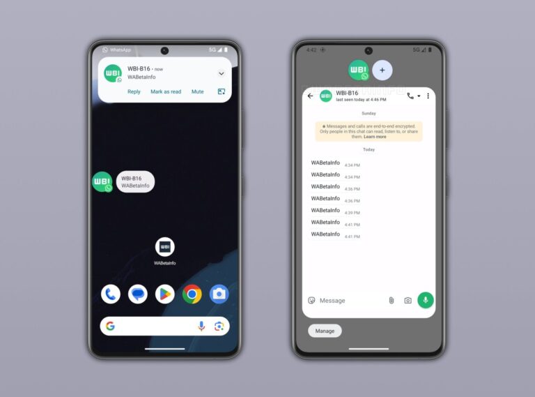 WhatsApp teste actuellement la fonctionnalité de bulles de notification