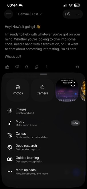 Application Google Gemini sur iOS (images : Reddit)