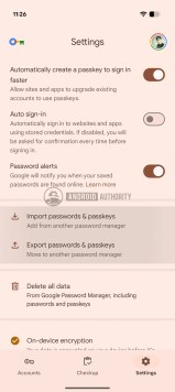 Migration du mot de passe Google Password Manager