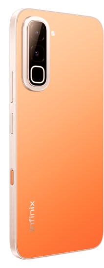 La couleur de l'Infinix Hot 70 Thermo Orange change en arrière